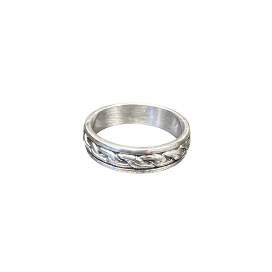Chain Design Band Ring Sterling Silver