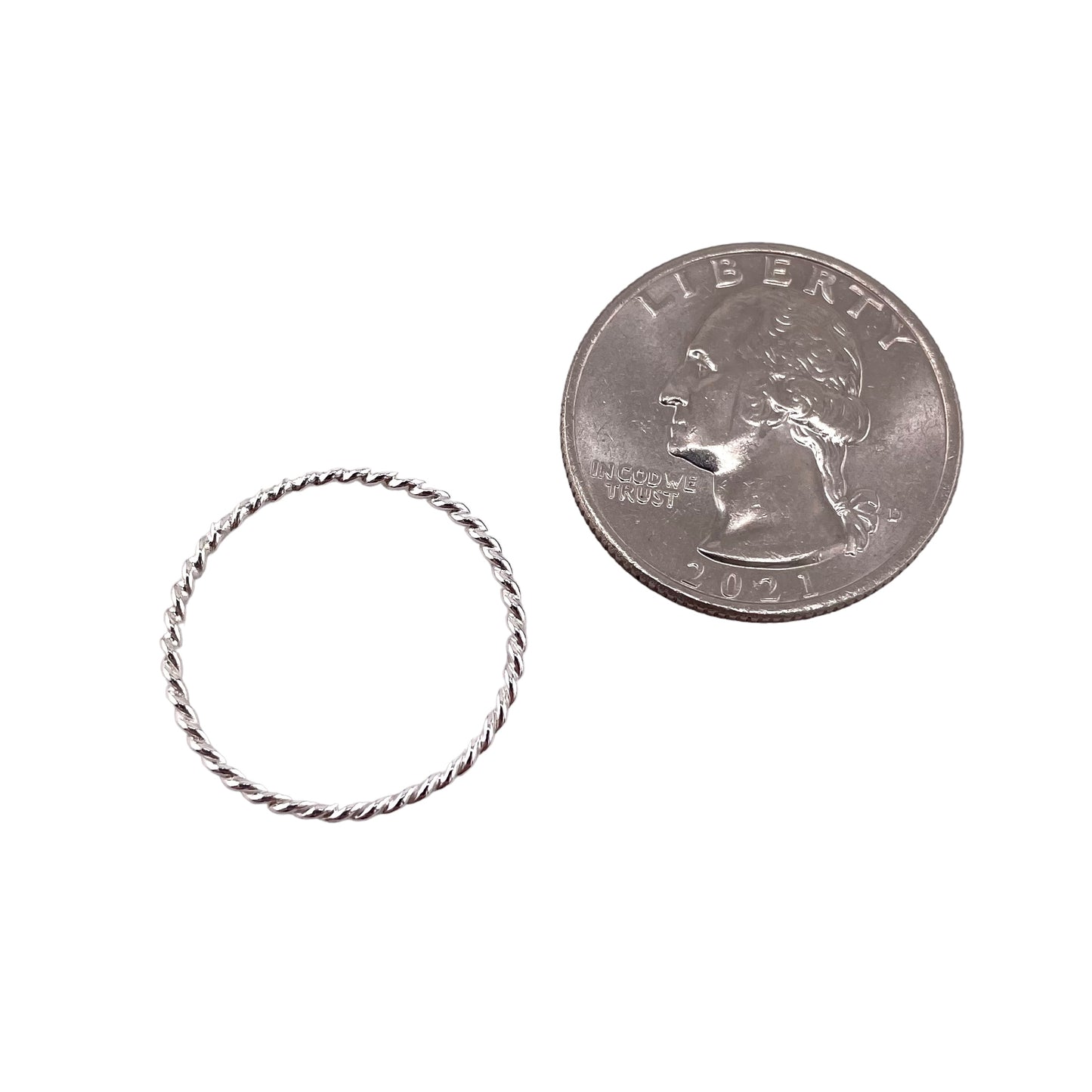 Twist 1.3mm Band Ring Sterling Silver