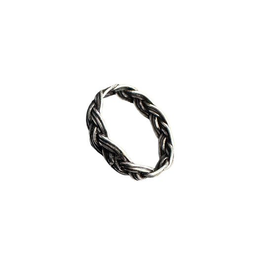 Braided Twist 5mm Band Ring Sterling Silver