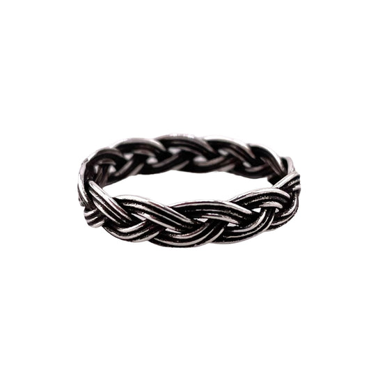 Braided Twist 5mm Band Ring Sterling Silver