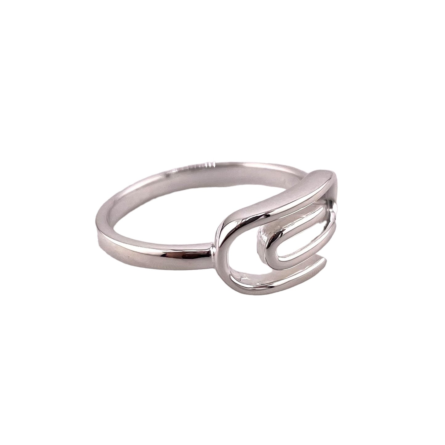 Paper Clip Ring Sterling Silver