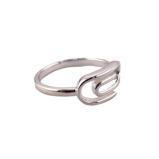 Paper Clip Ring Sterling Silver