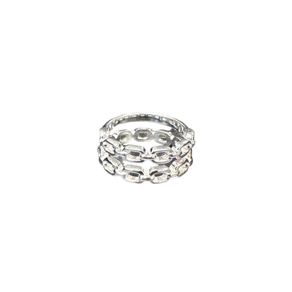 Chain Link Style 8mm Ring Sterling Silver