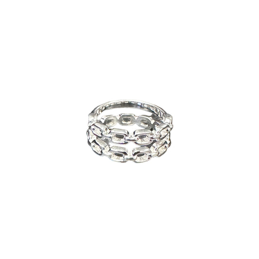 Chain Link Style 8mm Ring Sterling Silver