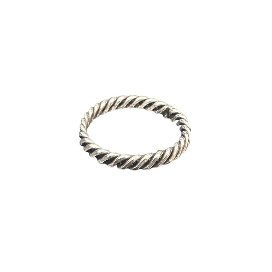 Rope 3mm Band Ring Sterling Silver