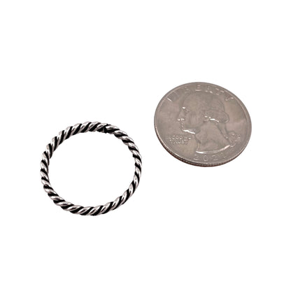 Rope 3mm Band Ring Sterling Silver