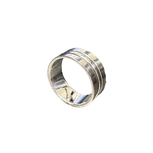 3-Row 8mm Band Ring Sterling Silver