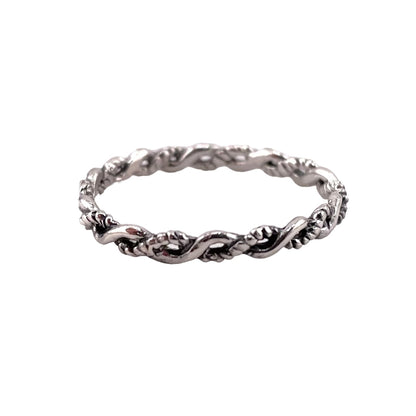 Vine Plain Twist 2mm Band Ring Sterling Silver