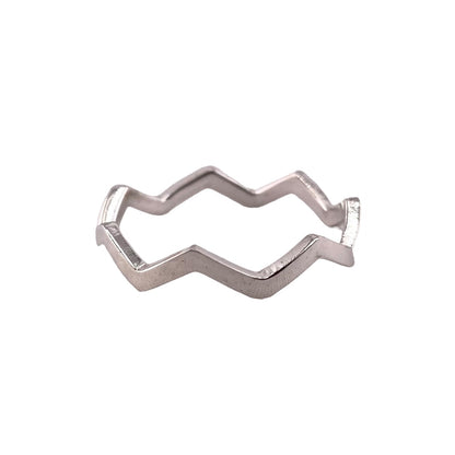 Linear Pattern 4mm Band Ring Sterling Silver