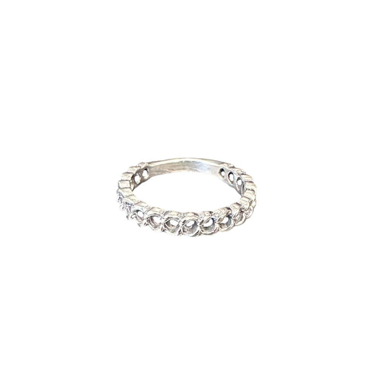 Cuban Link 4mm Band Ring Sterling Silver