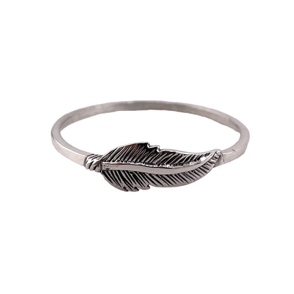 Feather 4.5mm Band Ring Sterling Silver