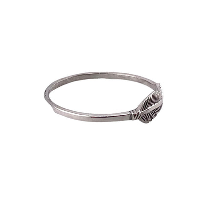 Feather 4.5mm Band Ring Sterling Silver