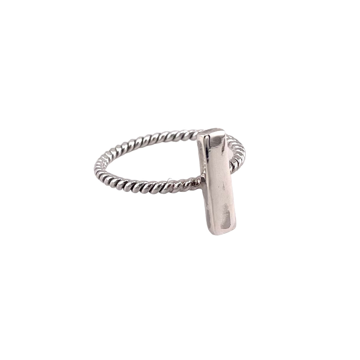 Bar Rope 2mm Ring Sterling Silver