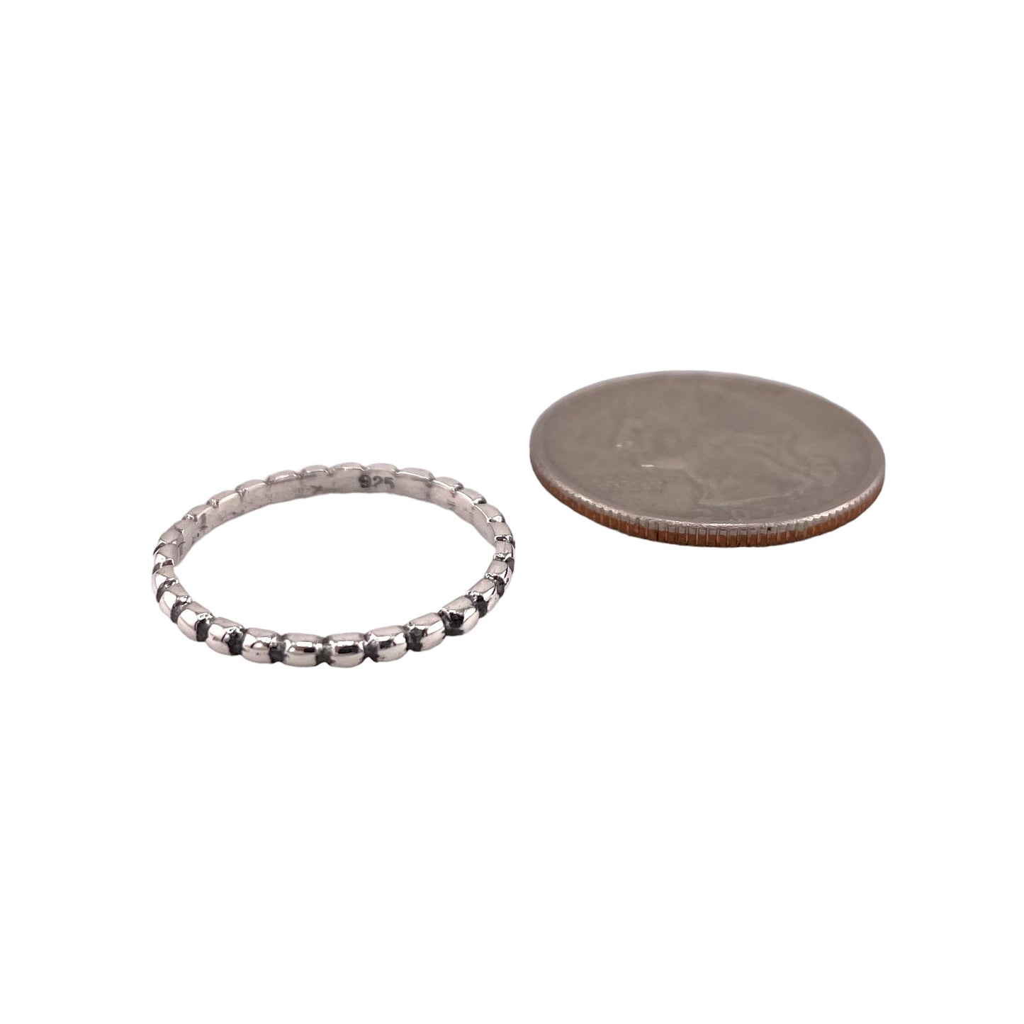 Ball Dot 2mm Band Ring Sterling Silver