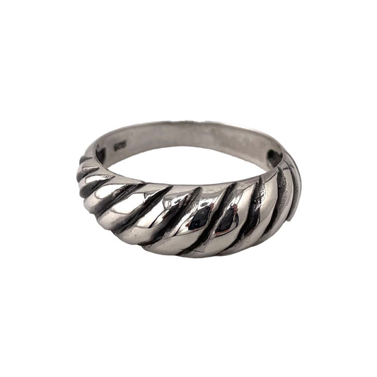 Bali Style 7mm Band Ring Sterling Silver