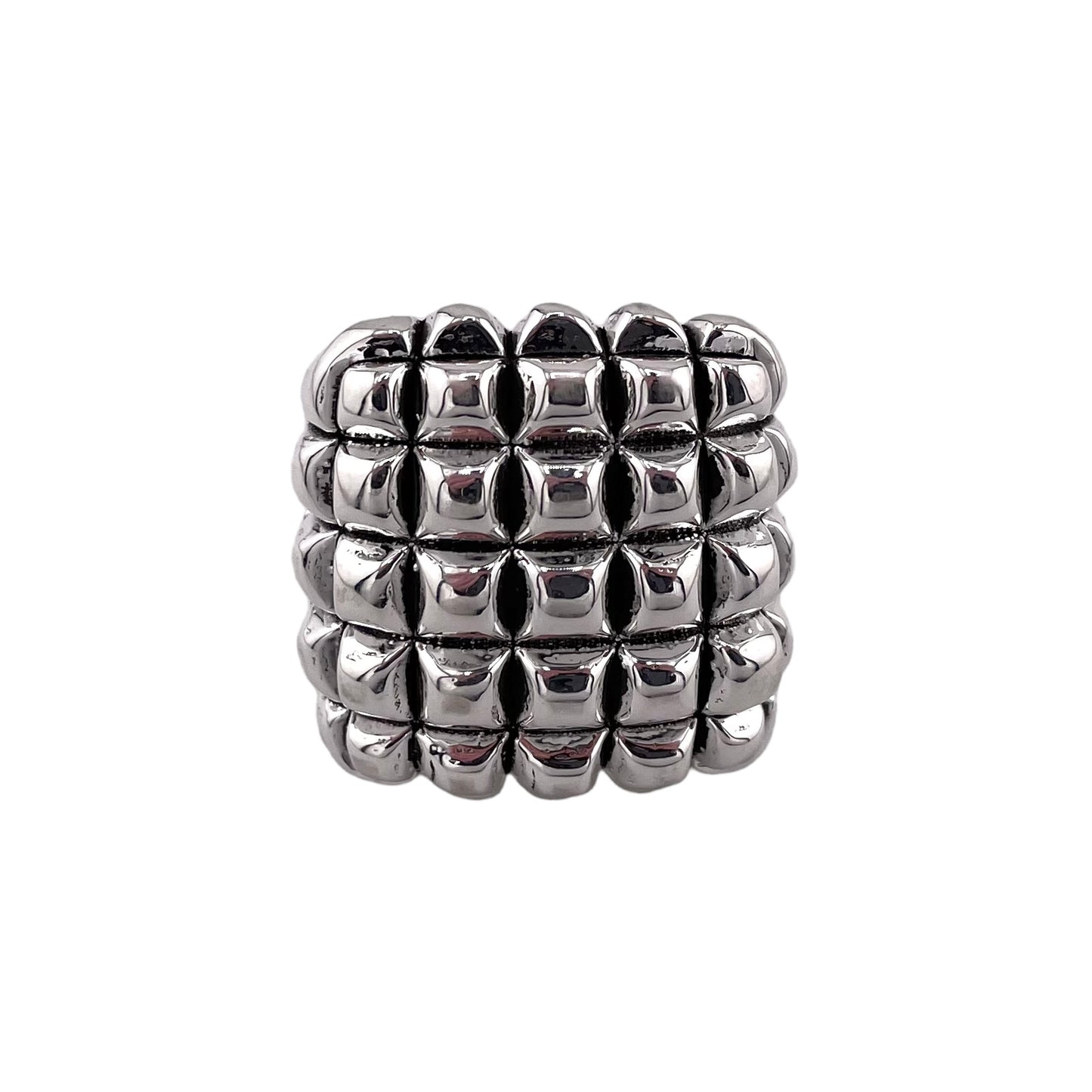 Studded 26mm Ring Sterling Silver