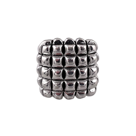 Studded 26mm Ring Sterling Silver