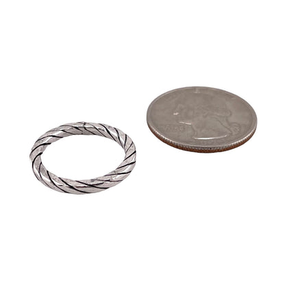 Squared Rope 2mm Band Ring Sterling Silver