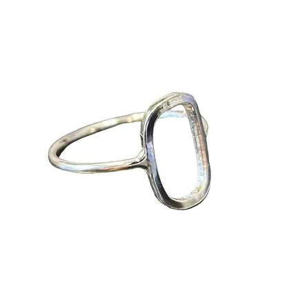 Geometric 13mm Ring Sterling Silver