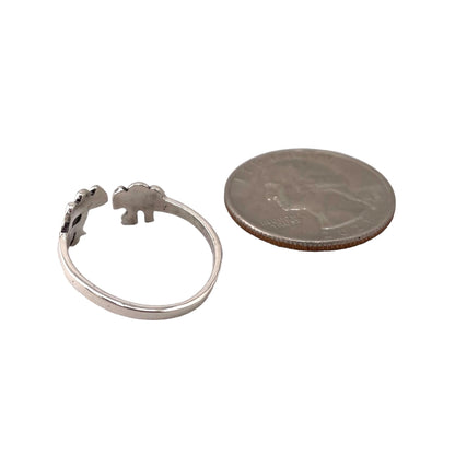 Elephant Ring Sterling Silver