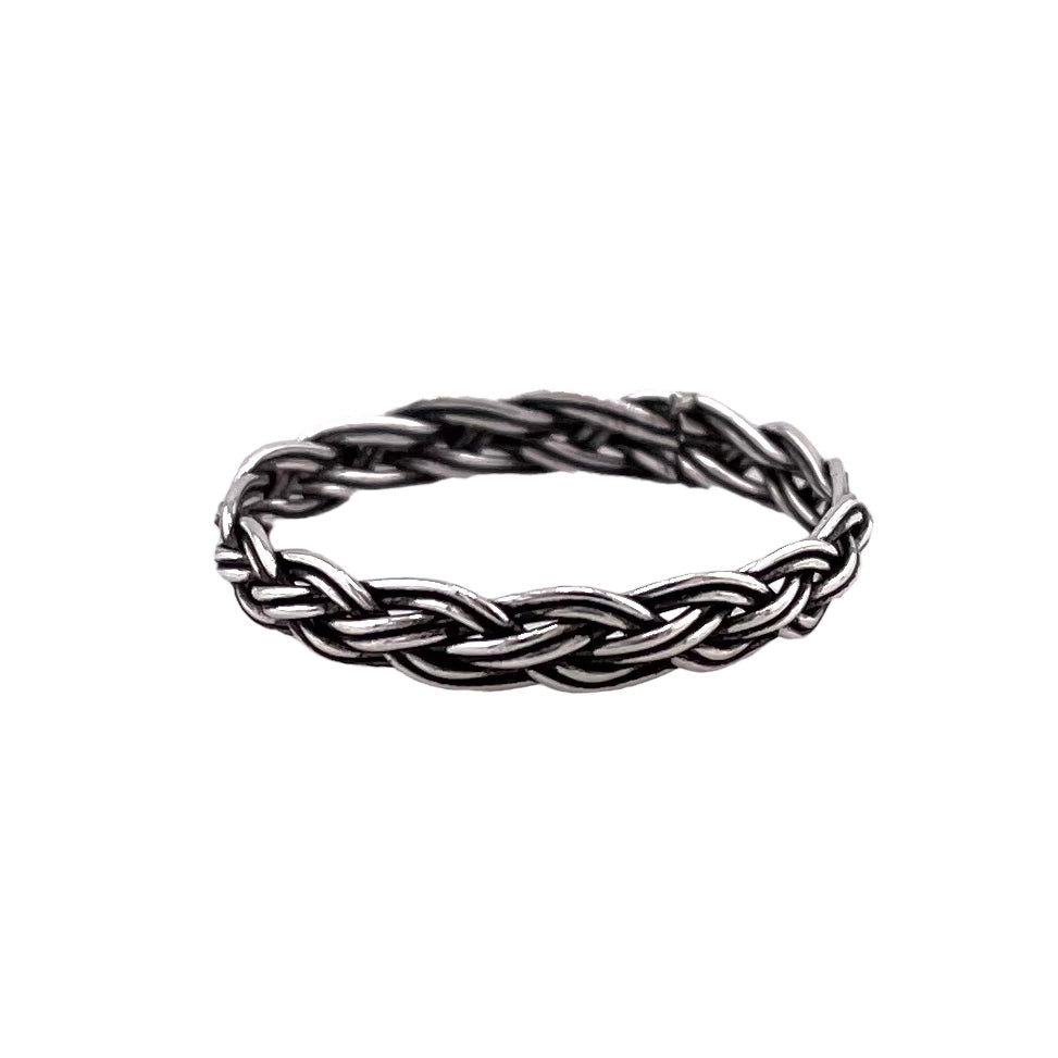 Braided 3.5mm Band Ring Sterling Silver