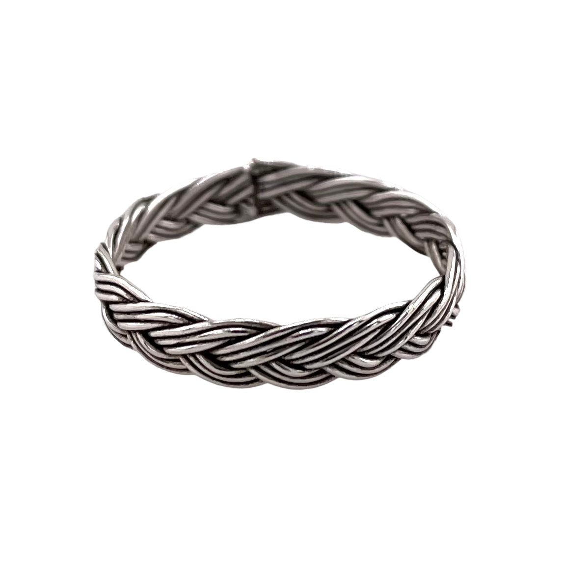 Braided Weave 4mm Band Ring Sterling Silver