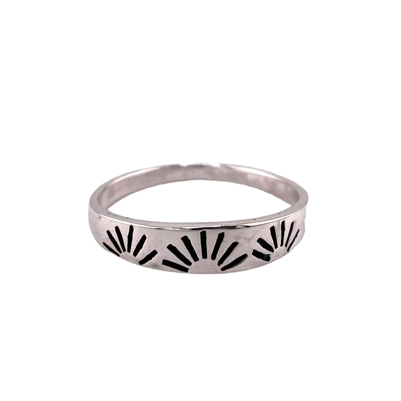 Sunshine 5mm Band Ring Sterling Silver