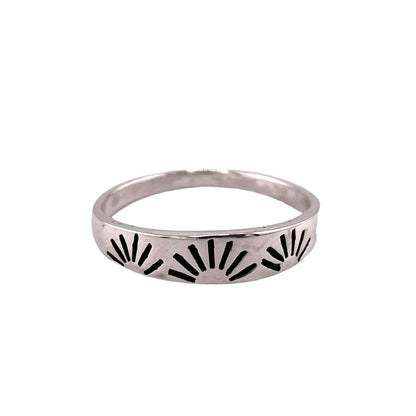 Sunshine 5mm Band Ring Sterling Silver