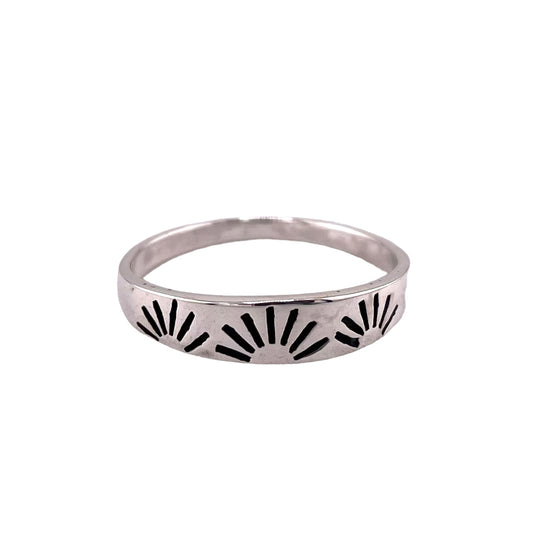 Sunshine 5mm Band Ring Sterling Silver