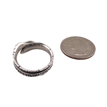 Feather Wrap Ring Sterling Silver