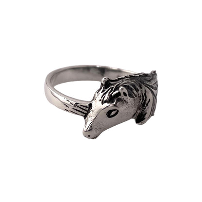 Horse Head Ring Sterling Silver