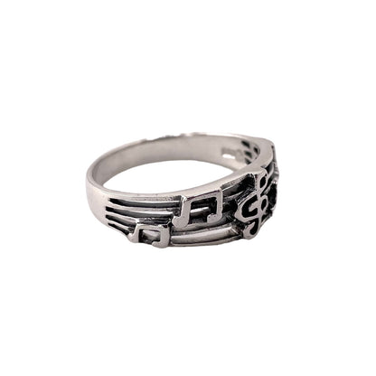 Music Note Ring Sterling Silver