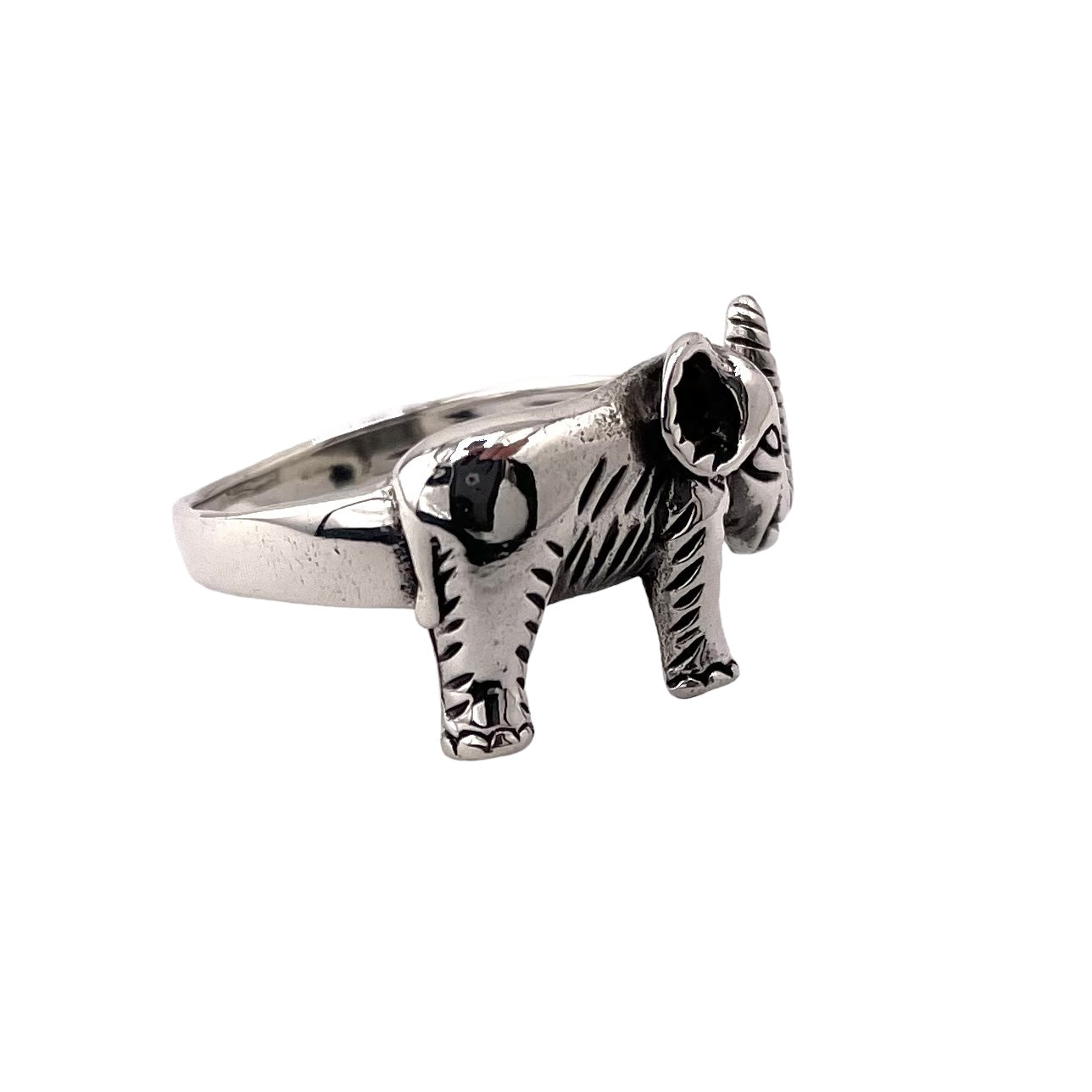 Elephant Ring Sterling Silver