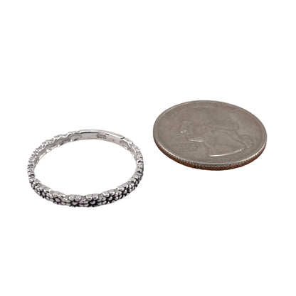 Sunflower 2.5mm Band Ring Sterling Silver
