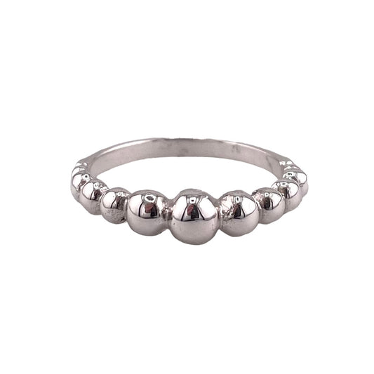 Graduated Bead Band Ring Sterling Silver