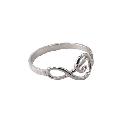 Music Note Ring Sterling Silver