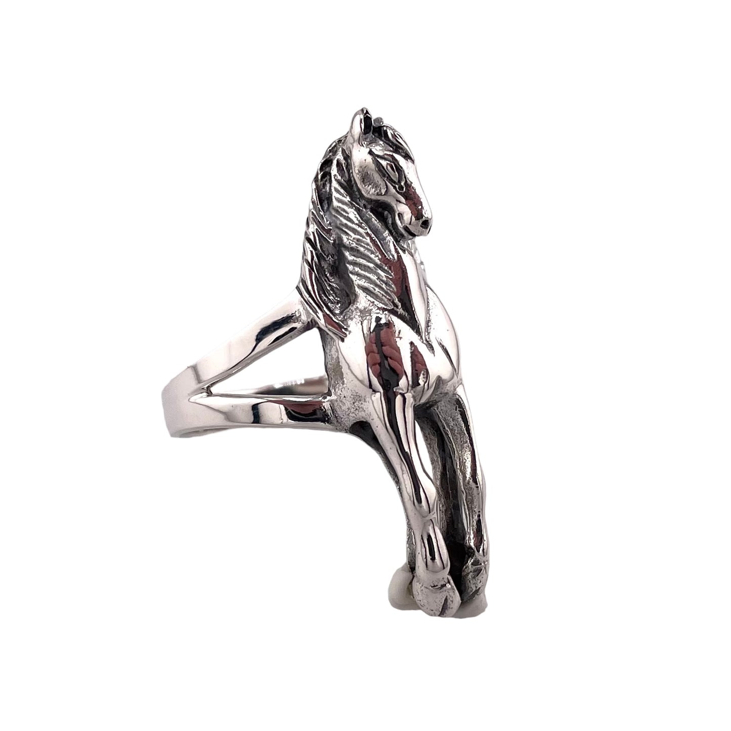 Large Horse Ring Sterling Silver