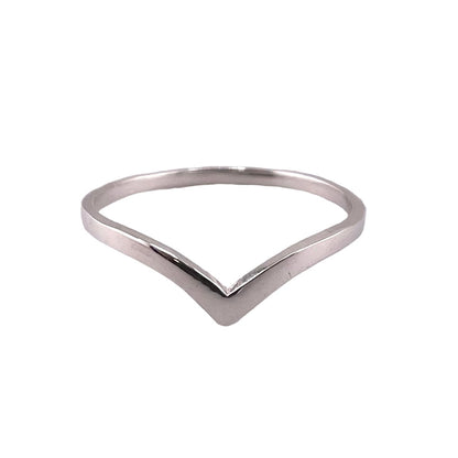 Chevron V Ring Sterling Silver