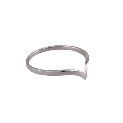 Chevron V Ring Sterling Silver
