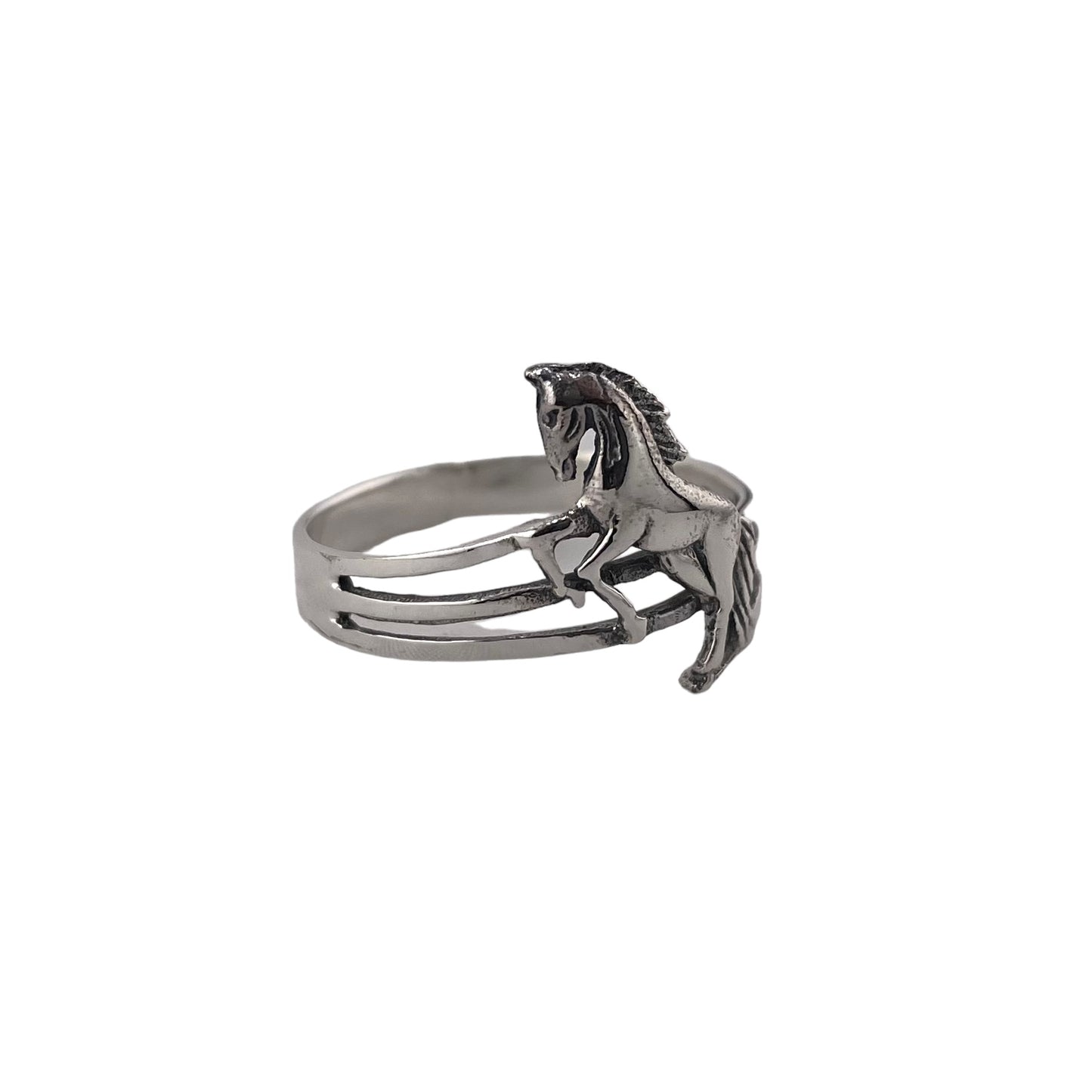 Standing Horse Ring Sterling Silver