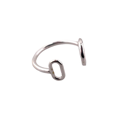 Geometric Open Ring Sterling Silver