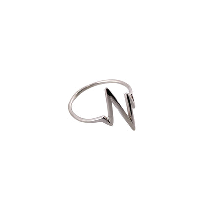Heart Beat Impulse Ring Sterling Silver