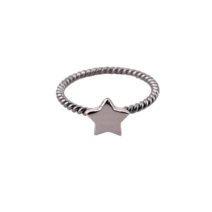 Star Rope Ring Sterling Silver