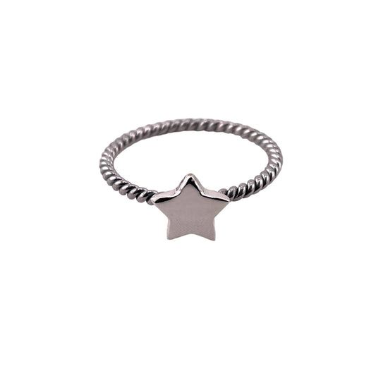 Star Rope Ring Sterling Silver