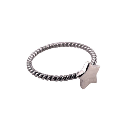 Star Rope Ring Sterling Silver