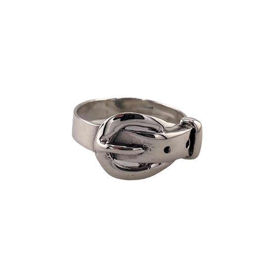 Belt Buckle Ring Sterling Silver