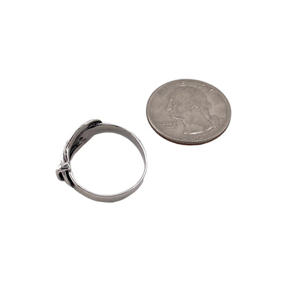 Belt Buckle Ring Sterling Silver