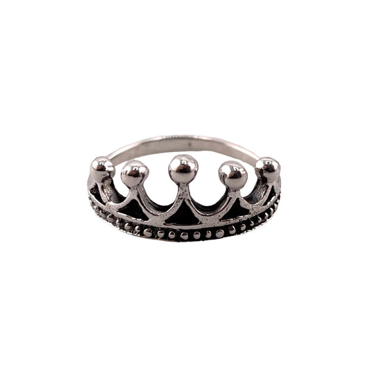 Princess Crown Ring Sterling Silver