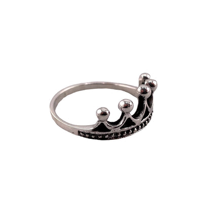 Princess Crown Ring Sterling Silver