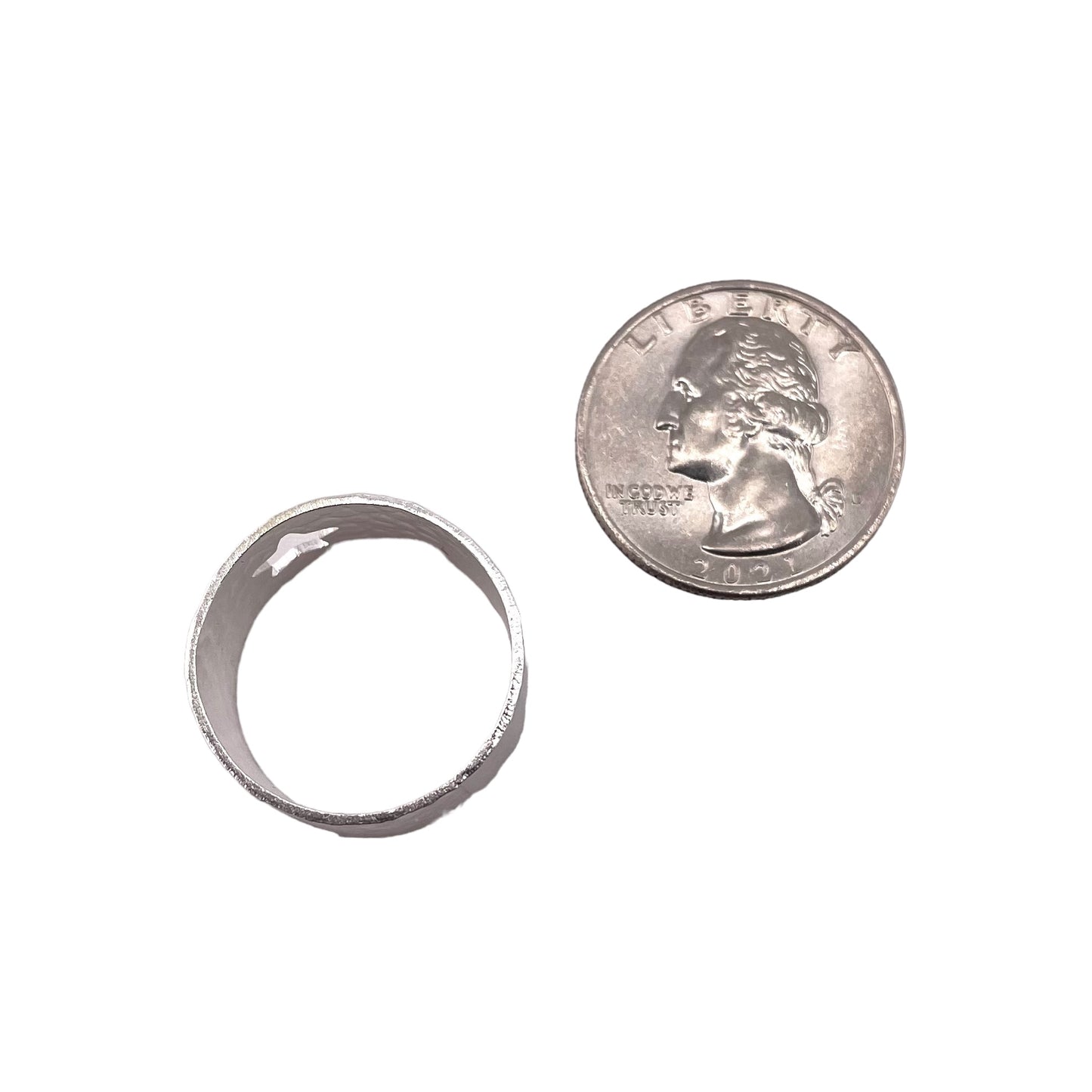 13mm Star Band Ring Sterling Silver